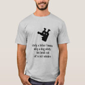 Nur ein Radfahrer weiß T-Shirt (Vorderseite)