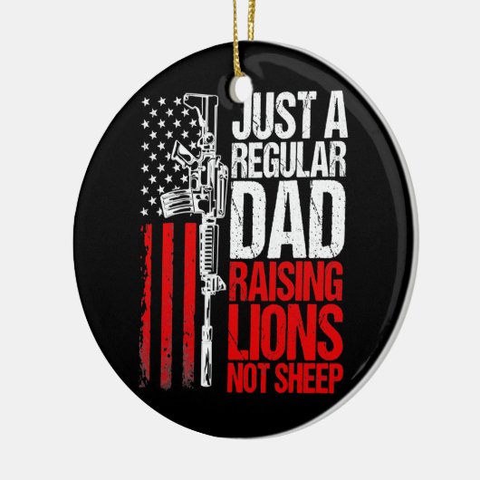 Nur ein regelmäßiger Vater, der Löwen zum US-Patri Keramik Ornament (Links)