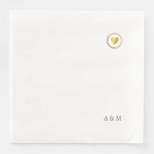 Nur ein romantisches Imitat Gold Herzstück der Lie Serviette (Vorderseite)