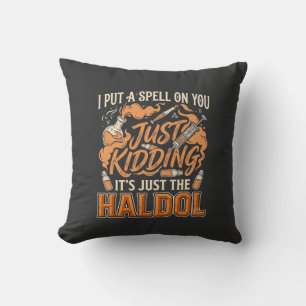 Nur ein Scherz Haldol Halloween Trankflasche Syrin Kissen