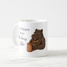 Nur ein schicker Flusspferd, das Kaffee trinkt - L