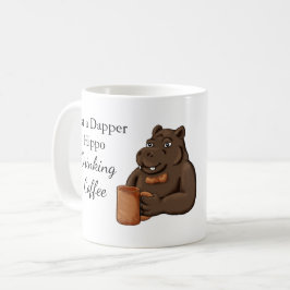 Nur ein schicker Flusspferd, das Kaffee trinkt - L Kaffeetasse