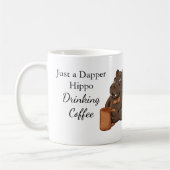 Nur ein schicker Flusspferd, das Kaffee trinkt - L Kaffeetasse (Links)