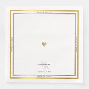 Nur ein schlichtes Herz auf weißem und sauberem Ab Serviette