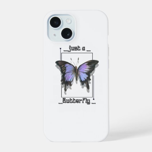 Nur ein Schmetterling iPhone 15 Hülle (Rückseite)