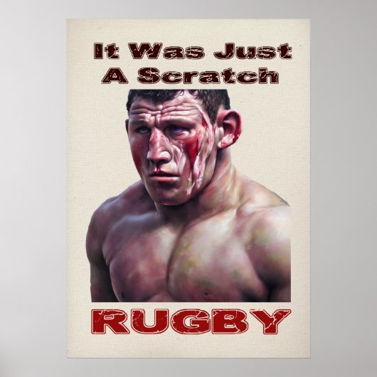 Nur ein Scratch-Rugby-Poster Poster (Vorne)