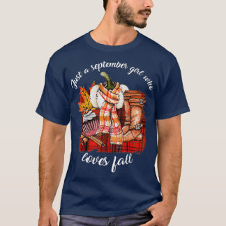 Nur ein September-Mädchen, das die Lieben fallen H T-Shirt