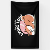 Nur ein Shiba, der niedrig fliegt: Niedliches Shib Banner (Vertikal)