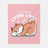 Nur ein Shiba, der niedrig fliegt: Niedliches Shib Fleecedecke (Vorderseite)