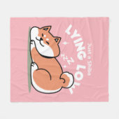 Nur ein Shiba, der niedrig fliegt: Niedliches Shib Fleecedecke (Vorderseite (Horizontal))
