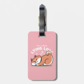 Nur ein Shiba, der niedrig fliegt: Niedliches Shib Gepäckanhänger (Rückseite vertikal)