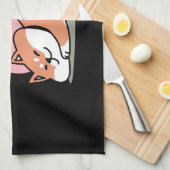 Nur ein Shiba, der niedrig fliegt: Niedliches Shib Geschirrtuch (Viertel Falte)