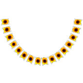 Nur ein Sonnenblume Blossom + Ihr Backgr. Ideen Wimpelkette (Alle)