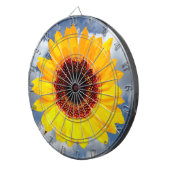 Nur ein Sonnenblumen-Blossom + Ihr Text und Ihre I Dartscheibe (Vorderseite rechts)