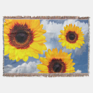 Nur ein Sonnenblumen-Blossom + Ihr Text und Ihre I Decke