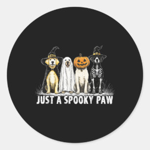 Nur ein Spooker Päw Labrador Retriever Halloween-L Runder Aufkleber