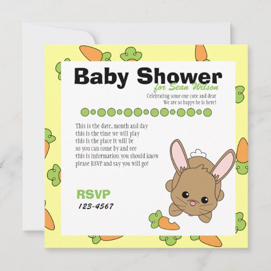 Nur ein Spruch mit Carrot Einladung (Vorderseite)