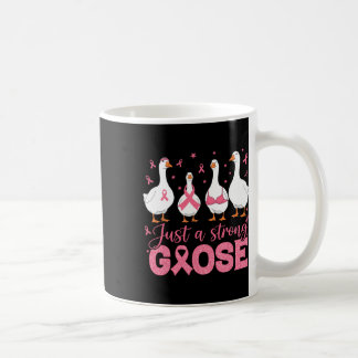 Nur ein starker Gänserosa-Ribbon-Brustkrebs vor de Kaffeetasse