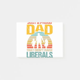 Nur ein stolzer Vater, der die Liberalen nicht erw Post-it Klebezettel