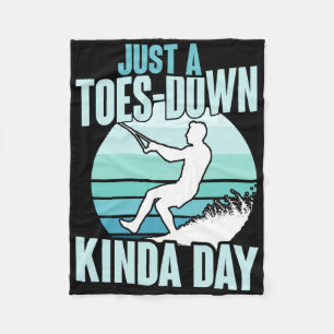 Nur ein Toes-down Kinda Day Retro Refoot Skifahren Fleecedecke