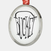 Nur ein Tropfen in einen Eimer Ornament Aus Metall (Links)