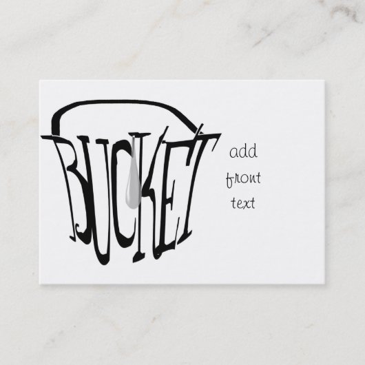 Nur ein Tropfen in einen Eimer Visitenkarte (Vorderseite)