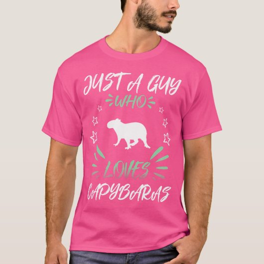 Nur ein Typ, der Capybaras Lieben T-Shirt (Vorderseite)