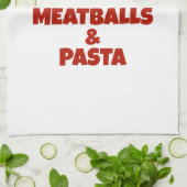 Nur ein Typ, der Fleischbällchen und Nudeln Liebe Geschirrtuch (Gefaltet)