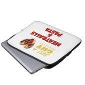 Nur ein Typ, der Fleischbällchen und Nudeln Liebe Laptopschutzhülle (Vorne Knopf)