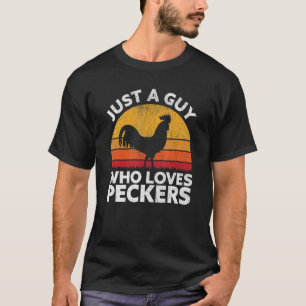 Nur ein Typ, der Hähne liebt Hühner Geflügel-Far T-Shirt