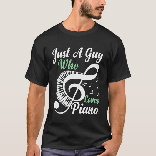 Nur ein Typ, der Klavier Liebe T-Shirt (Vorderseite)