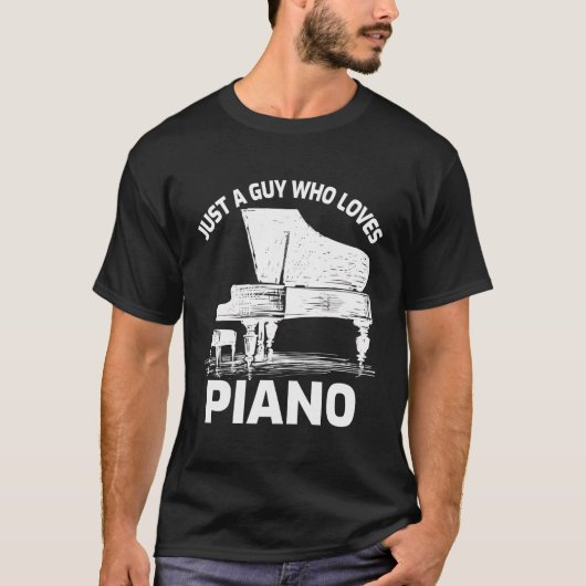 Nur ein Typ, der Klavier Liebe T-Shirt (Vorderseite)