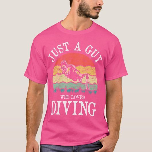 Nur ein Typ, der Lieben tauchen T-Shirt (Vorderseite)
