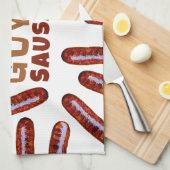 Nur ein Typ, der Lieben Würstchen Küche Handtuch (Viertel Falte)