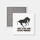 Nur ein Typ, der Pferde Liebe Reiten Graph Magnet (Vorderseite/Rückseite)