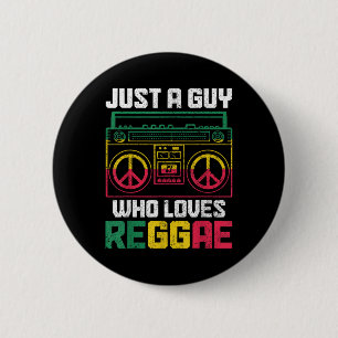 Nur ein Typ, der Reggae Music Jamaica Lieben Vinta Button