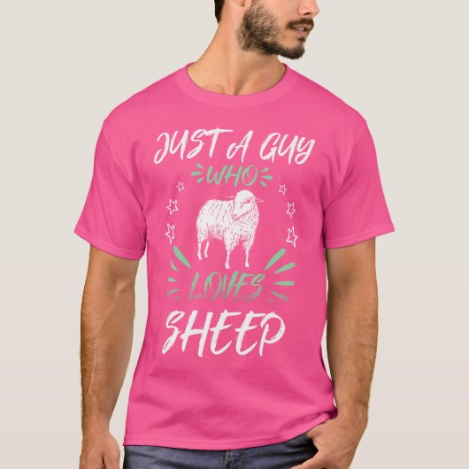 Nur ein Typ, der Schafe Liebe T-Shirt (Vorderseite)