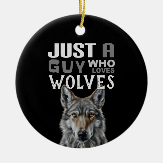 Nur ein Typ, der Wölfe Keramik verzieren Liebe Keramik Ornament (Vorne)