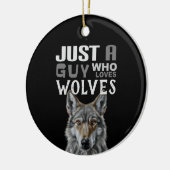 Nur ein Typ, der Wölfe Keramik verzieren Liebe Keramik Ornament (Links)