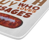 Nur ein Typ, der Würstchen Liebe Schneidebrett (Ecke)