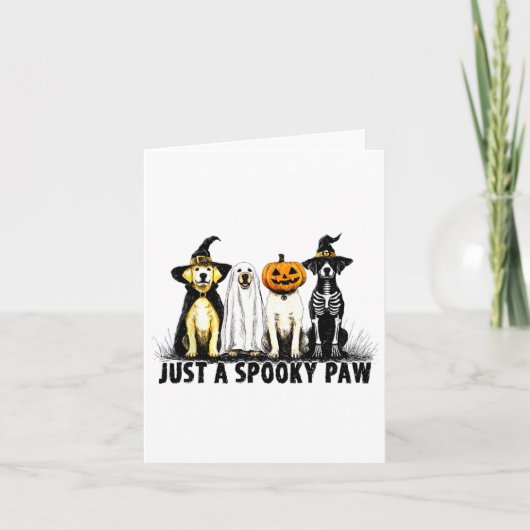 Nur ein unheimlich paw Ghost Dog Halloween Karte (Vorderseite)