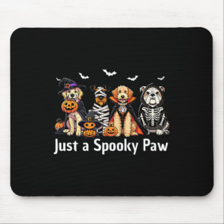 Nur ein unheimlich paw Halloween Hund über Herbst Mousepad