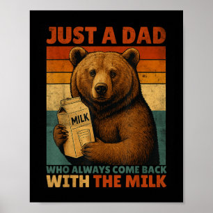 Nur ein Vater Bär, der immer wieder mit der Milch  Poster