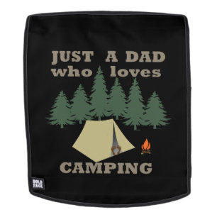 Nur ein Vater, der Camping und Wandern Liebe Rucksack