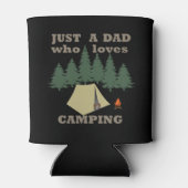 Nur ein Vater, der Camping und Wandern Lieben Dosenkühler (Rückseite)