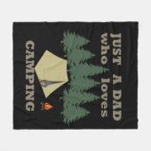 Nur ein Vater, der Camping und Wandern Lieben Fleecedecke (Vorderseite (Horizontal))