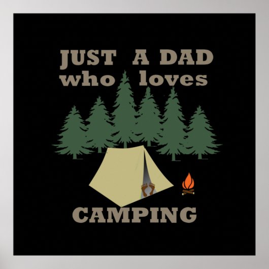 Nur ein Vater, der Camping und Wandern Lieben Poster (Vorne)