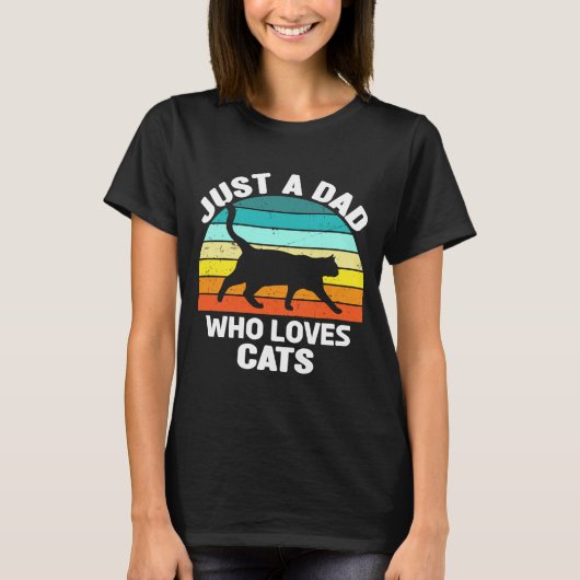 Nur ein Vater, der Cats Cat Owner Menu2019s Vint L T-Shirt (Vorderseite)