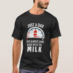 Nur ein Vater, der immer wieder mit dem Milchfaden T-Shirt