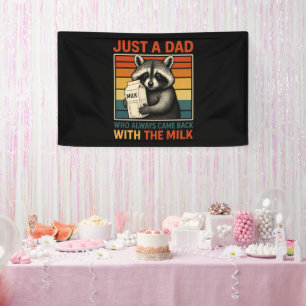 Nur ein Vater, der immer wieder mit der Milch zurü Banner